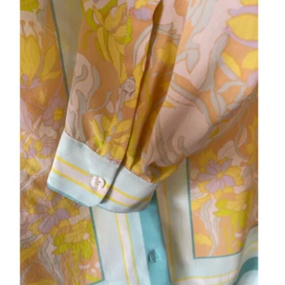 Samsøe & Samsøe “Alessandra” AOP Silk Shirt – Little Italy Print - Picture 4 of 12